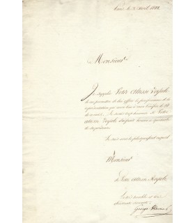 GEORGE Mlle, tragédienne. Lettre Signée à Louis XVIII (G 4473)