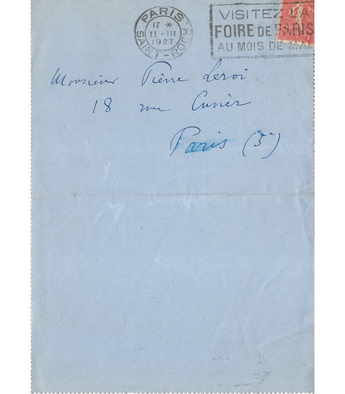 HUE Georges Adolphe, compositeur. Lettre Autographe (E 10443).