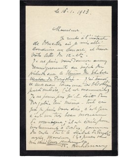 RUHLMANN (François) L.A.S. à Monsieur E 10445