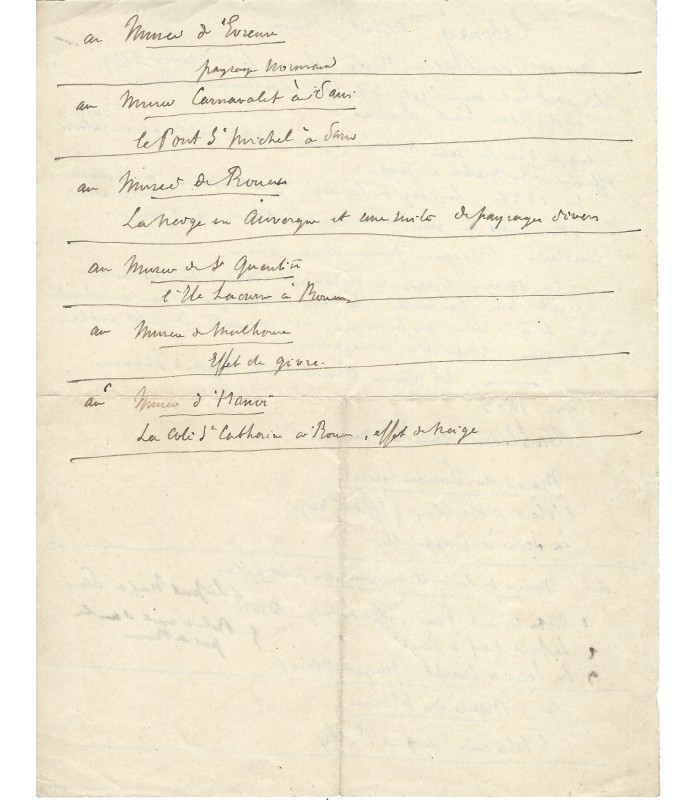 LEBOURG Albert, peintre. Lettre Autographe (G 3401)