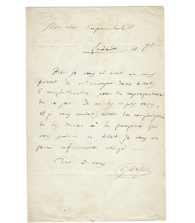 VERDI au directeur de l'Opéra