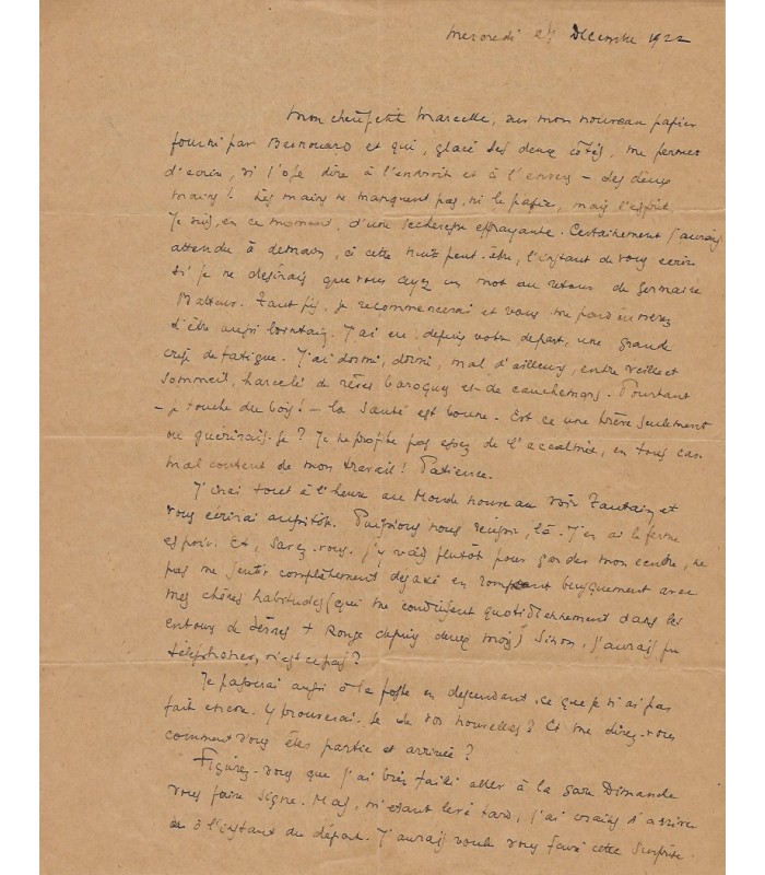 CROMMELYNCK Fernand, comédien, romancier. Lettre Autographe (G 4917).