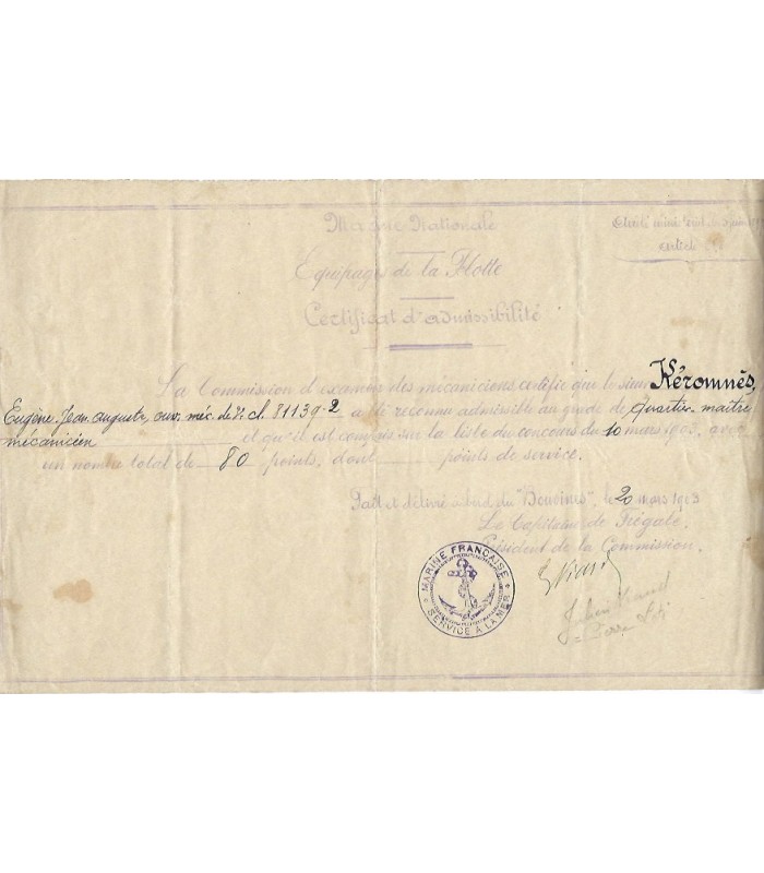 LOTI (Pierre), écrivain et officier de marine. Pièce signée "J. Viaud" (G 4938)