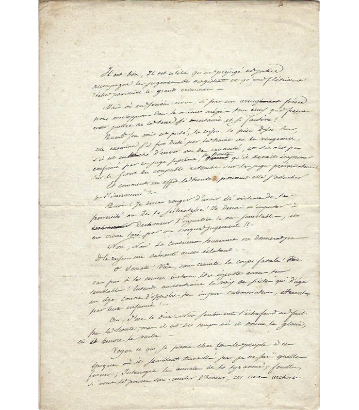 MARRAST Armand, journaliste et homme politique. Manuscrit autographe (E 10365)