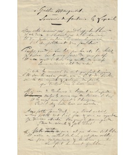 GRANDMOUGIN Charles-Jean. Poète. Manuscrit autographe (G 5133)