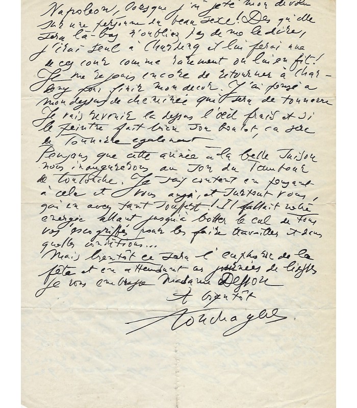 TOUCHAGUES (Louis). Peintre, illustrateur et décorateur. Lettre autographe (G 5267)