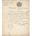PERMIS DE RESTER A PARIS P.I. et signée Comte de Valori.