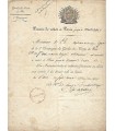 RESTAURATION - PERMIS DE RESTER A PARIS P.I. et signée Comte de Valori. (G 5055)