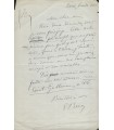 RENAN Ernest, philosophe. Lettre autographe (G 3599)