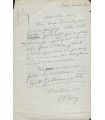 RENAN Ernest, philosophe. Lettre autographe (G 3599)