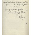 BALZAC - ROYCE William Hobart. Ecrivain américain, passionné de Balzac Lettre autographe (G 1368)