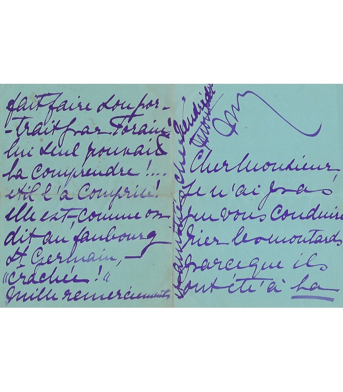 GYP (Sybille Riquetti de MIRABEAU, comtesse de Martel). Femme de lettres. Lettre Autographe (G 5139)