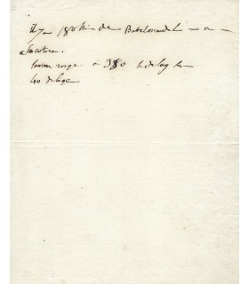 BONAPARTE (Napoléon) Général. Empereur des Français. Note autographe. Réf. G 5517.