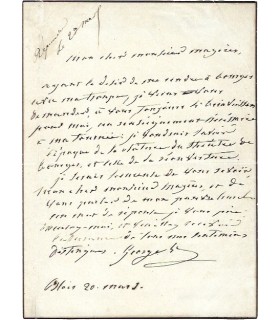 GEORGE MADEMOISELLE, tragédienne. Lettre autographe (G 3554)