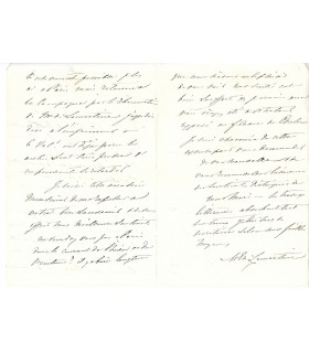LAMARTINE MADAME, à Joseph Autran. (Réf. G 4625)