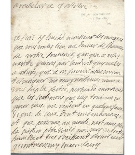 MONTMORENCY duc de Luxembourg. 9 octobre 1691.