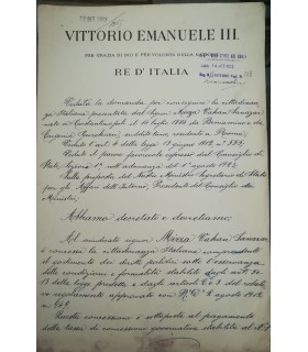 MUSSOLINI - VICTOR-EMMANUEL III. Pièce signée (G 3516)