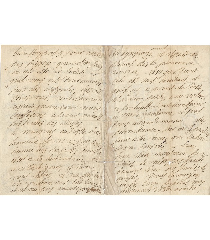 SEVIGNE MADAME DE, célèbre épistolière. Lettre autographe à Monsieur du Plessis (Réf. G 5508)