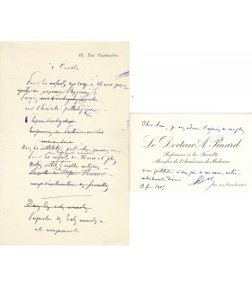 PINARD Adolphe, médecin. Pièce Autographe (G 1932)