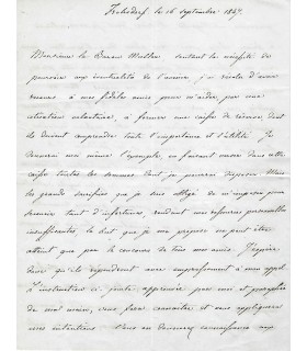 HENRI V, comte de Chambord. Dernier héritier des Bourbons. Lettre autographe (G 3750)