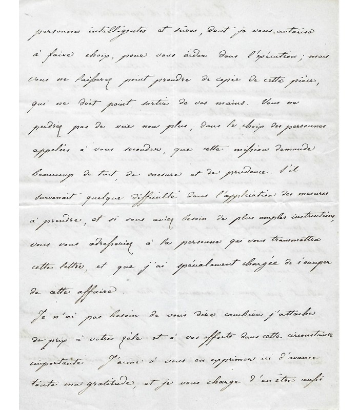 HENRI V, comte de Chambord. Dernier héritier des Bourbons. Lettre autographe (G 3750)