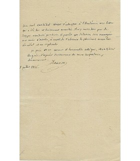 DAUNOU Pierre. Historien. Lettre autographe (G 1001).