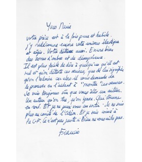 HUSTER Francis. Acteur. Lettre autographe (Réf. G 4188)