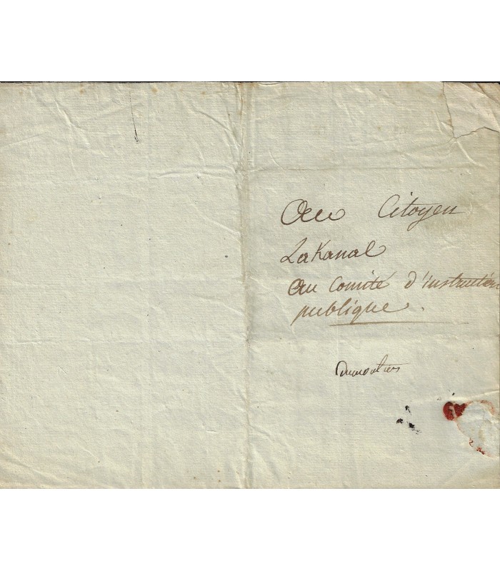 DEMOUSTIER Charles-Albert, avocat, homme de lettres. Lettre autographe (E 10324)