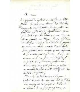 NADAUD Gustave. Musicien. Lettre autographe (G 1134).
