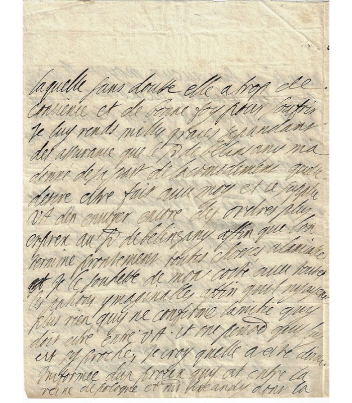 PALATINE PRINCESSE. Lettre autographe (G 5505)