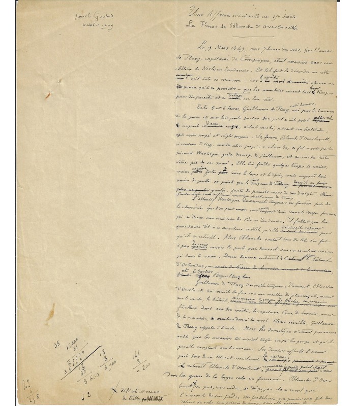 MAINDRON Maurice. Ecrivain. Manuscrit autographe (E 10251)