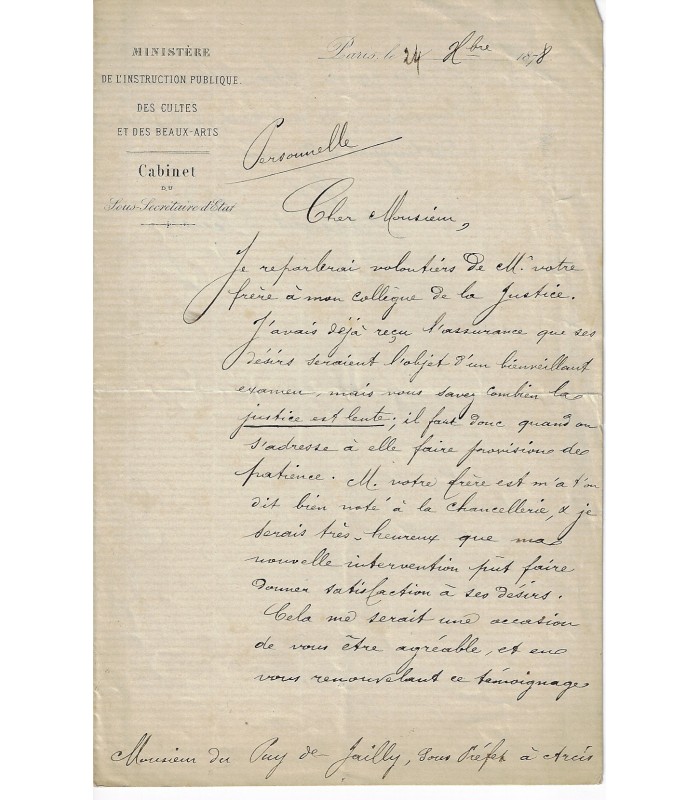 CASIMIR-PERIER, homme d'Etat. Lettre signée (E 10257)