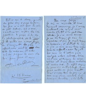 RICHEPIN Tiarko, lettre du jeune compositeur