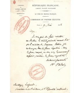 BARTHELEMY -SAINT-HILAIRE. Lettre Autographe. G 5534