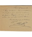 [VERLAINE]. KRANTZ Eugénie, dernière compagne de Verlaine. Reçu signé par Mlle Krantz (G 1943)