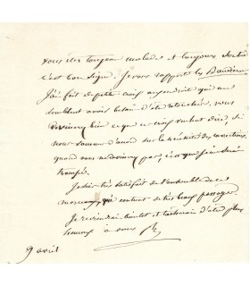 BERANGER Pierre, poète et chansonnier.  Billet Autographe (G 3416)