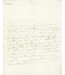 SUFFREN DE SAINT TROPEZ, célèbre marin. Lettre autographe (G 374)