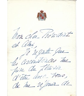 SOREL Cécile, comédienne. Lettre autographe (G 2847)