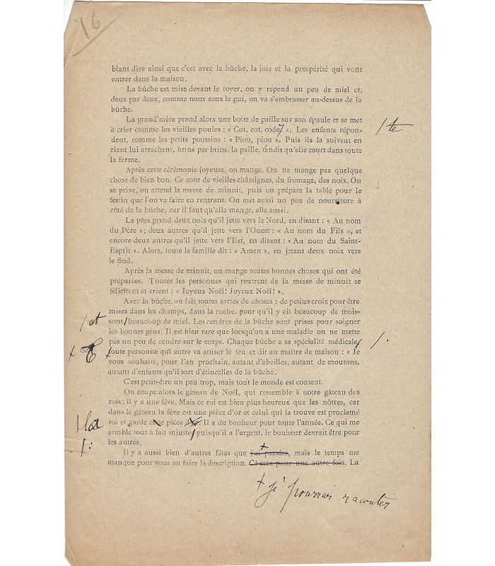 LABBE Paul, linguiste. Lettre autographe (E 10246)