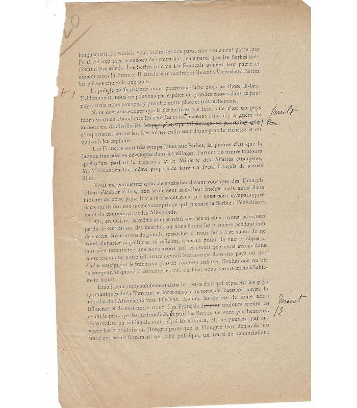 LABBE Paul, linguiste. Lettre autographe (E 10246)