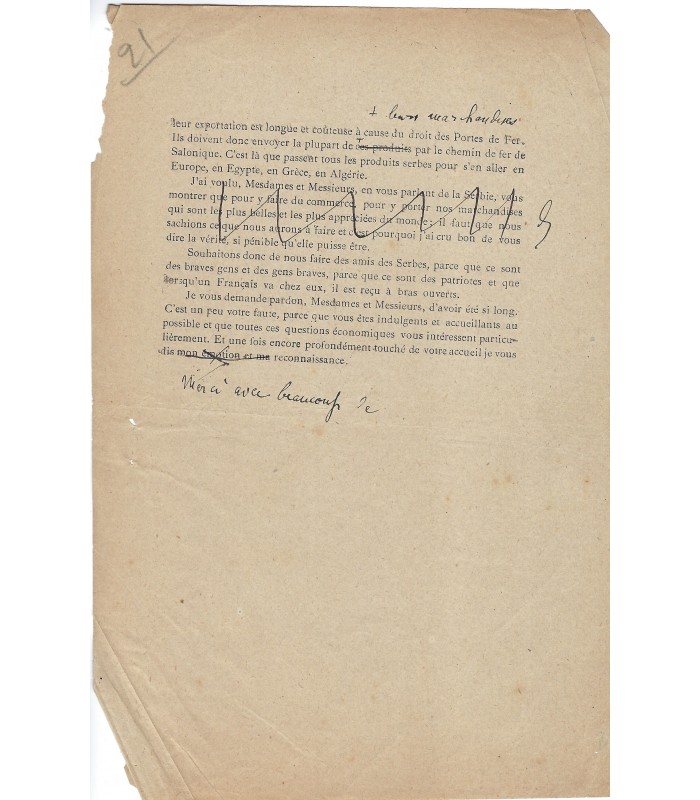 LABBE Paul, linguiste. Lettre autographe (E 10246)