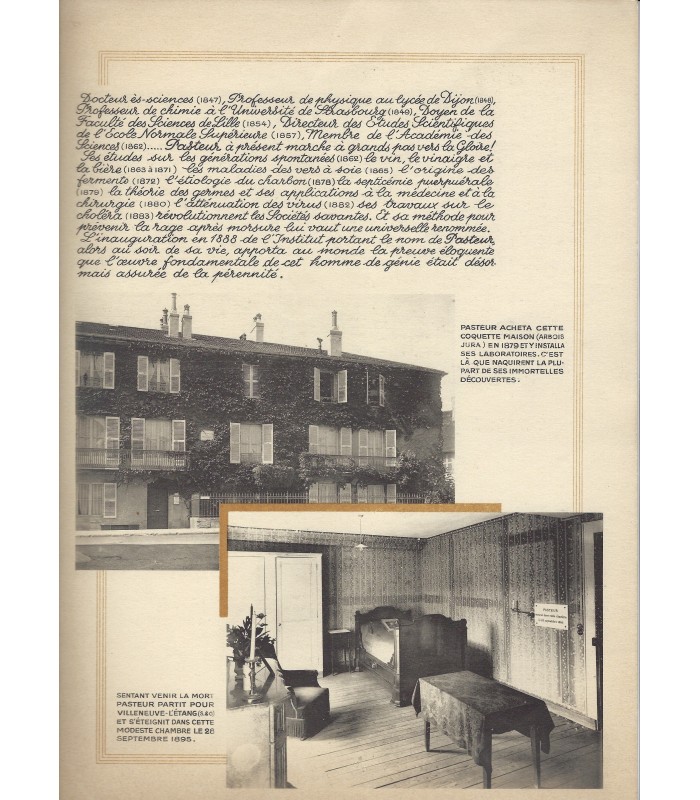 [PASTEUR Louis, chimiste et biologiste]. Deux plaquettes (E 10178)