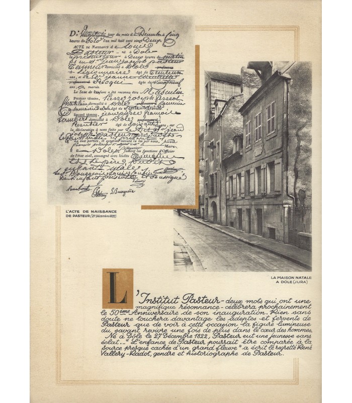 [PASTEUR Louis, chimiste et biologiste]. Deux plaquettes (E 10178)