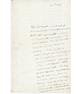 SAINTE-BEUVE Charles, écrivain. Lettre autographe (5254)