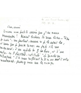 CLAVEL  Maurice, écrivain. Carte autographe (G 2842)