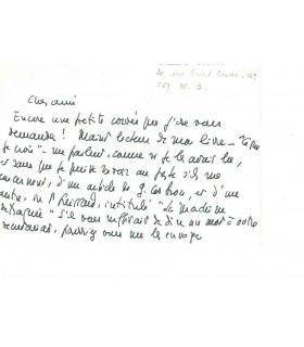CLAVEL  Maurice, écrivain. Carte autographe (G 2842)
