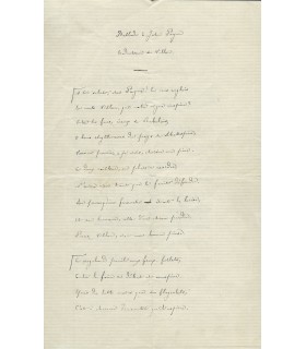 BANVILLE Théodore de, poète. Poème et Lettre autographe (G 4242)