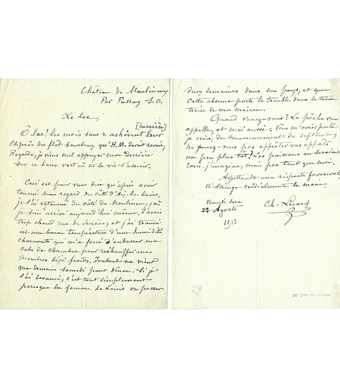 LECOQ Charles, compositeur. Lettre autographe (G 3357)