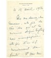 BIBESCO Marthe, princesse. Femme de lettres. Lettre autographe (G 3157)