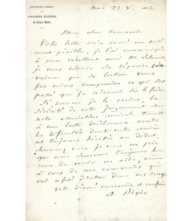 BIXIO Jacques. Médecin. Lettre autographe (G 637)